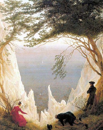 Caspar David Friedrich Chalk Cliffs on Rugen oil painting image